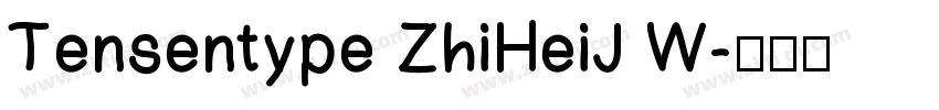 Tensentype ZhiHeiJ W字体转换